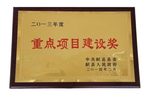 重點(diǎn)項(xiàng)目建設(shè)獎(jiǎng)